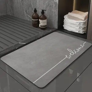 Classic Super Absorbent bath mat Non slip Diatom Mud Bathroom Rug Quick Drying Bath mat Custom Door Mats