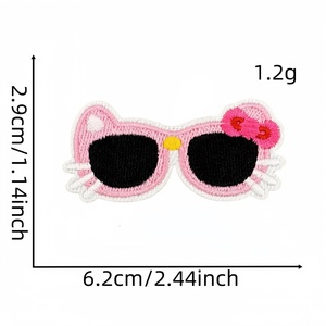 Adesivi Termoadesivi Ricamati a Forma <span class=keywords><strong>di</strong></span> Occhiali da Sole, Frutta, Animali, Cuori Rosa per <span class=keywords><strong>Abbigliamento</strong></span> Bambini, Zaini Scolastici e Decorazioni Fai-da-Te - Product Image 6