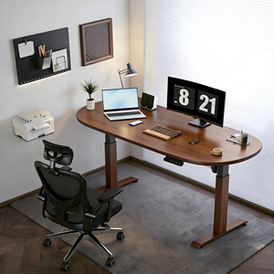 Escritorio Eléctrico Ergonómico Moderno Ovalado de 48x24 Pulgadas con Altura Ajustable, Escritorio de Oficina, Escritorio para Computadora para el Hogar y la Oficina - Product Image 2