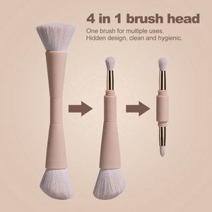 Pennello Trucco Multiuso 4-in-1 All'ingrosso con Logo Personalizzato, Pennello da Viaggio Kabuki per Blush, Contouring e Ombretto Angolato - Product Image 6