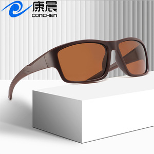 Lunettes de soleil sportives Conchen, monture TR90, verres polarisés UV400, pour le cyclisme et la course à pied en extérieur, pour hommes - Product Image 1