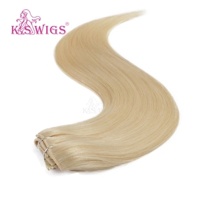 KSWIGS Premium Mixed Shade Lace Clip Cheveux Cuticule Aligné Réutilisable Vrais Cheveux Humains Pour Cheveux En Vrac Vendeurs Acheteurs Du Monde Entier - Product Image 6