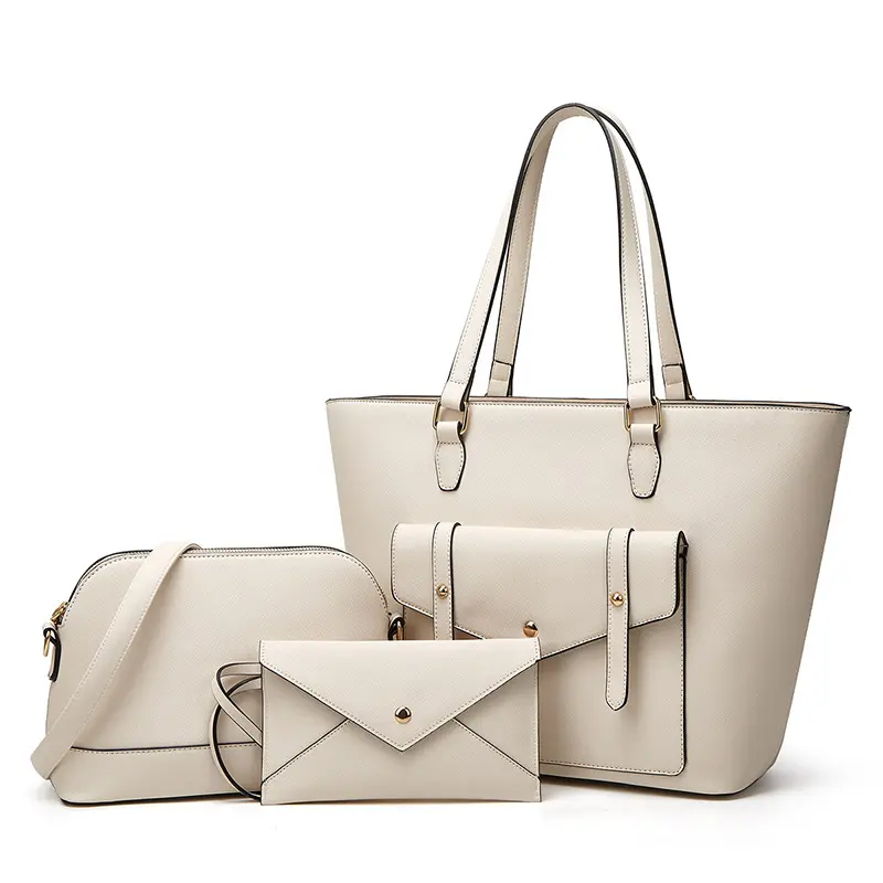2024 Autumn New Saffiano Handbags for Women Shoulder Bags Tote Satchel Hobo 3pcs Purse Set Wholesale
