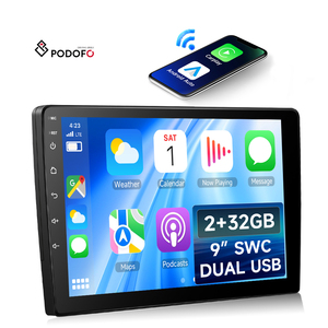 Autoradio Android Podofo 9 Pollici 2+32GB, Lettore Stereo con Carplay Wireless, Android Auto, BT, GBS, SWC, USB, OEM/ODM, Vendita all'Ingrosso - Product Image 1