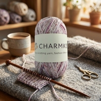 Fancy Cotton Wool Blended AB Tweed Knitting Yarn with Colorful Spots Dyed High Strength Hand Knitting & Crocheting Yarn