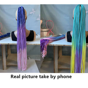 Nouvelles tresses Zizi de 30 pouces de long, effet dégradé, en fibre synthétique haute température, fines micro-tresses, double tressage à la machine - Product Image 2