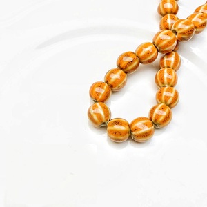 Round Ceramic Beads Pumpkin Beaded Retro Smooth Handmade Straight Hole DIY Bracelets <b>Accessories</b> - Product Image 2