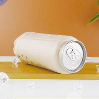 Bocaux en plastique PET transparent avec logo personnalisé, qualité alimentaire, bouteille pour boissons, thé à bulles, soda, jus, bouchon en aluminium pour le stockage de gâteaux