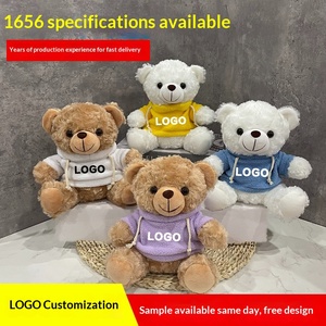 1 Pezzo <span class=keywords><strong>Orsacchiotto</strong></span> di Peluche Personalizzato <span class=keywords><strong>con</strong></span> Logo Aziendale Stampato, Regalo per Eventi, Bambola Confortante Economica - Product Image 2