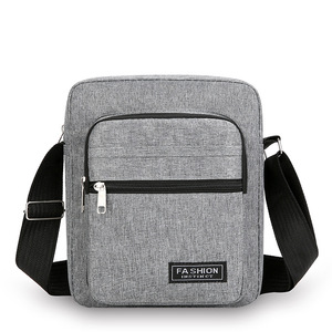 Fashion Instinct Men's Messenger Bag 7 Inch Nylon Lightweight Business Travel Crossbody Bag Multifunctional Solid Color - Product Image 2