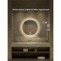 Miroir de salle de bain intelligent à LED de forme irrégulière, design moderne, IP44, éclairage spécial, pour toilettes, table de maquillage, montage mural