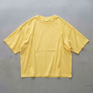 Yellow Men's 100% Cotton Oversized Jersey T-<b>Shirt</b> Crew Neck Short Sleeve <b>Patchwork</b> Pocket Tee Casual Streetwear Summer Top - Product Image 1