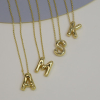 Collier Petite Lettre Bulle Plaqué Or Initiale Dainty Nom Collier Pour Femmes