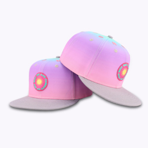Gorra de mezcla de lana acrílica Tcap China con logotipo bordado personalizado y visera plana ajustada - Product Image 1