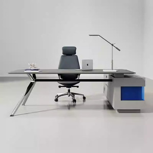 Escritorio Ejecutivo Moderno y Minimalista, Estilo <span class=keywords><strong>de</strong></span> Diseñador <span class=keywords><strong>de</strong></span> Alta Gama, Mesa <span class=keywords><strong>de</strong></span> <span class=keywords><strong>Oficina</strong></span> para CEO, Estación <span class=keywords><strong>de</strong></span> Trabajo <span class=keywords><strong>de</strong></span> Lujo para Gerentes con Gabinete Lateral - Product Image 1