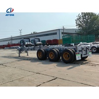 Semi-remorque squelette Aotong pour le transport de conteneurs maritimes 20 pieds et 40 pieds