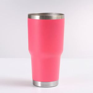 แก้วกาแฟแบบพกพาขนาดใหญ่ 30 ออนซ์ สแตนเลสเคลือบสีฝุ่น ผนังสองชั้นสุญญากาศ แบบกำหนดเองได้ - Product Image 5