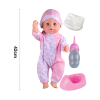 Vente en gros Nouveau jouet 18 Live Eye Honed Male Doll avec eau Fonction bouteille couche urinoir avec 6 sons