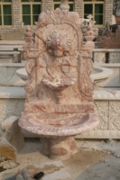 Prix d'usine personnalisé fontaine de style européen pour l'extérieur en marbre antique fontaine cascade murale en pierre avec figure féminine