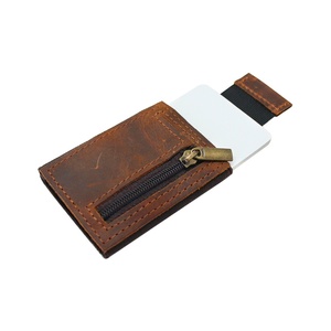 Boshiho Fashion Crazy Horse Leather Top Automatic Pop up RFID Business Credit <b>Card</b> <b>Holder</b> Pop up <b>Card</b> <b>Holder</b> for Men - Product Image 3