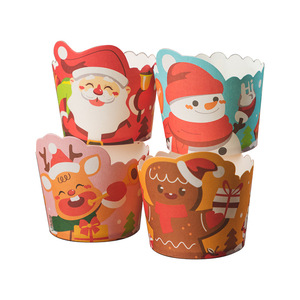 Caja de cartón decorativa <span class=keywords><strong>para</strong></span> hornear de <span class=keywords><strong>cumpleaños</strong></span> de Navidad, juego de tazas de magdalenas enchufables de laminación mate, diseño de Torre de fresa <span class=keywords><strong>para</strong></span> pequeños - Product Image 1