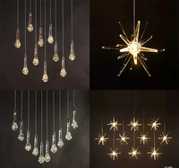 Lustre de plafond à dix têtes en forme de goutte d'eau pour mariage, éclairage en acrylique, décorations de scène de mariage, lumières de décoration intérieure