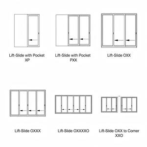 Portes coulissantes de patio modernes en aluminium de qualité supérieure, isolation thermique, résistance aux impacts des ouragans, triple vitrage, réduction du <span class=keywords><strong>bruit</strong></span> - Product Image 4