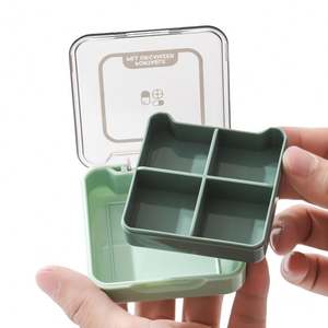 Boîte à médicaments de voyage en plastique sans BPA avec logo personnalisé, cadeau promotionnel, design classique multifonctionnel, étui à pilules portable - Product Image 3