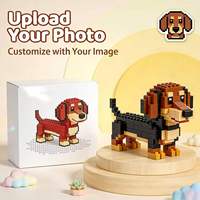 Bloques de Construcción Personalizados de Perro Dachshund, Material ABS No Tóxico, Juego de Ladrillos Educativos para Armar, Juguete Seguro para Niños
