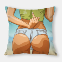 Housse de coussin carrée douce en polyester 100% avec motif de jambes sexy, pour femmes, filles et dames, de haute qualité