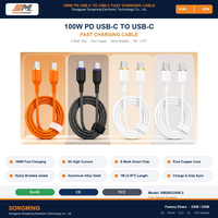 Câble de charge rapide USB Type-C vers C 60W 100W PD 20V 5A OEM en cuivre pur tressé en nylon avec puce E-marker pour iOS et ordinateur