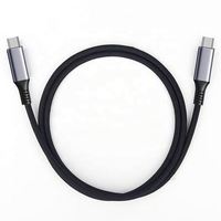 Kabel USB-C 40GBPS Thunderbolt 4.0 240W 5A Pengisian Cepat Tahan Lama Berbahan Nilon & PVC Terjalin untuk MacBook & Komputer