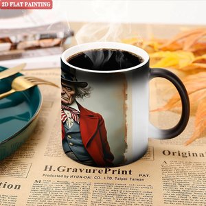Frosted Black 11oz <b>Ceramic</b> <b>Mug</b> Heat Activated Color Changing Cup Minimal Packaging Wholesale - Product Image 5