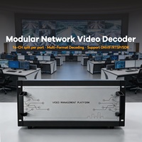 Serveur décodeur vidéo numérique 5U en rack, 28 ports de sortie, 64 canaux 1080P H.265, surveillance CCTV en temps réel
