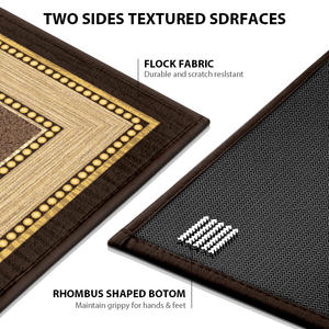 Tapis de cuisine Annie rectangulaire en bambou et coton avec base en caoutchouc antidérapante, absorbant l'huile, résistant à l'eau et aux taches, tapis d'entrée - Product Image 4