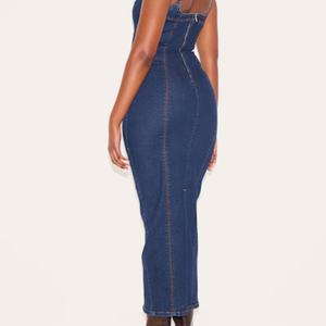 Vestidos de Mezclilla para Mujer, Estilo Europeo y Americano, a la Moda 2025, Vestido Largo Ajustado de Verano - Product Image 4