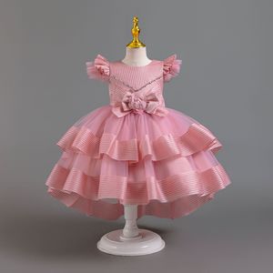 Luxe fleur fille élégante fête moelleux Tulle <span class=keywords><strong>Cocktail</strong></span> 3-12 ans enfants mariage demoiselle d'honneur célébration <span class=keywords><strong>robe</strong></span> - Product Image 3