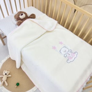 Couverture Bébé <span class=keywords><strong>Minky</strong></span> Nouveau-né Chaude et Douillette, Couverture d'emmaillotage Personnalisée Anti-boulochage pour le Temps sur le Ventre, Lavable en Machine - Product Image 6
