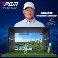 Système de simulateur de golf PGM P8 pour cinéma maison intérieur, plus de 100 terrains réels, moteur UE5 3D, équipement d'entraînement, tee-up automatique