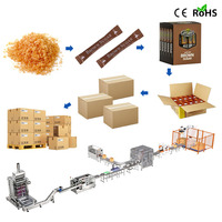 Machine d'emballage verticale automatique multi-voies pour sachets de 5g, 7g, 10g de sucre roux en canne, ligne de machine de mise en carton