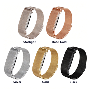 สายนาฬิกาโลหะสแตนเลสสตีลขนาด 18 มม. สำหรับ Google Fitbit Air สายรัดข้อมือทดแทน - Product Image 6