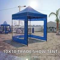 Gazebo pliable d'extérieur commercial avec couverture en PVC et structure en acier pour salons professionnels et expositions