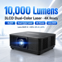 Projecteur laser 3LCD 4K 10000 lumens, laser bicolore pour église, salle de conférence, avec fusion des images sur les bords, 360 degrés, HDBaseT