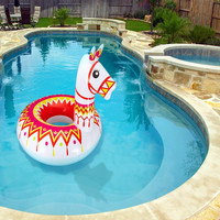 Lama piscine flotteur fête gonflable alpaga Pinata monter sur la plage anneau de natation Fiesta eau jouets fournitures alpaga anneau de natation