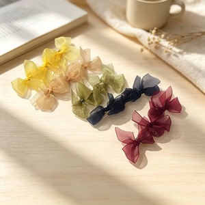 <b>Bow</b> hair <b>clip</b>, Korean style, black lace gauze, super fairy-like, trendy Japanese girly side hair <b>clip</b>. - Product Image 1