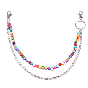 Chaîne de taille étoile pour femme en alliage de zinc, étoile à cinq branches colorée, chaîne de corps tendance pour la plage, accessoire décoratif pour pantalon à une seule boucle - Product Image 5