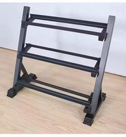 TOPTONS Équipement de fitness Intérieur Ménage Gym Musculation Poids Racks Ensemble 3 Niveaux Réglable Stockage Haltère Rack