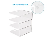 Soporte de acrílico transparente para revistas, organizador de archivos con 3 compartimentos para el hogar y la Oficina, gran oferta