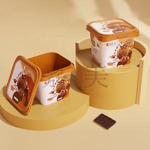 Pot à crème glacée de 1000 ml avec couvercle, imprimé IML, congelé à -18 degrés Celsius, utilisé par les fournisseurs d'usines de Guangdong en Chine, boîte d'emballage alimentaire - Product Image 6