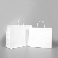 Sac en papier kraft brun personnalisé avec logo d'usine, sac de shopping réutilisable avec poignée torsadée, sac d'emballage cadeau durable et recyclable